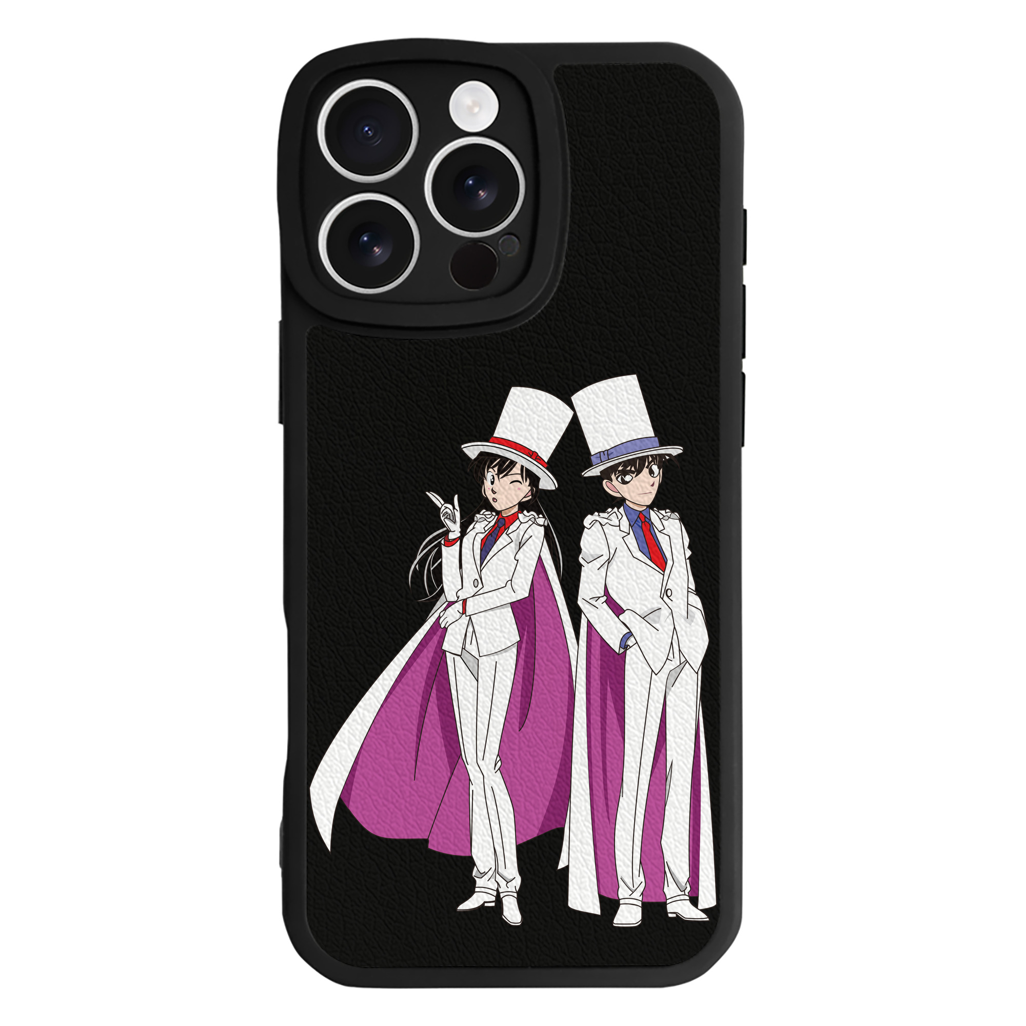 （画像用） 名探偵コナン くろば かいと Detective Conan Kuroba Kaito 【iPhone 16シリーズ対応】シリコンスマホケース（レザー調） 材質：シリコン